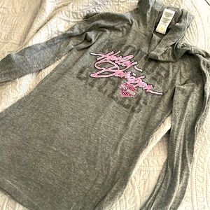 VGUC Harley-Davidson lightweight long sleeve hoodie sz M